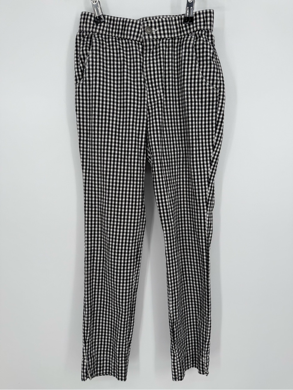 Hollister Black White Gingham Checkered Slim Leg Pants XS